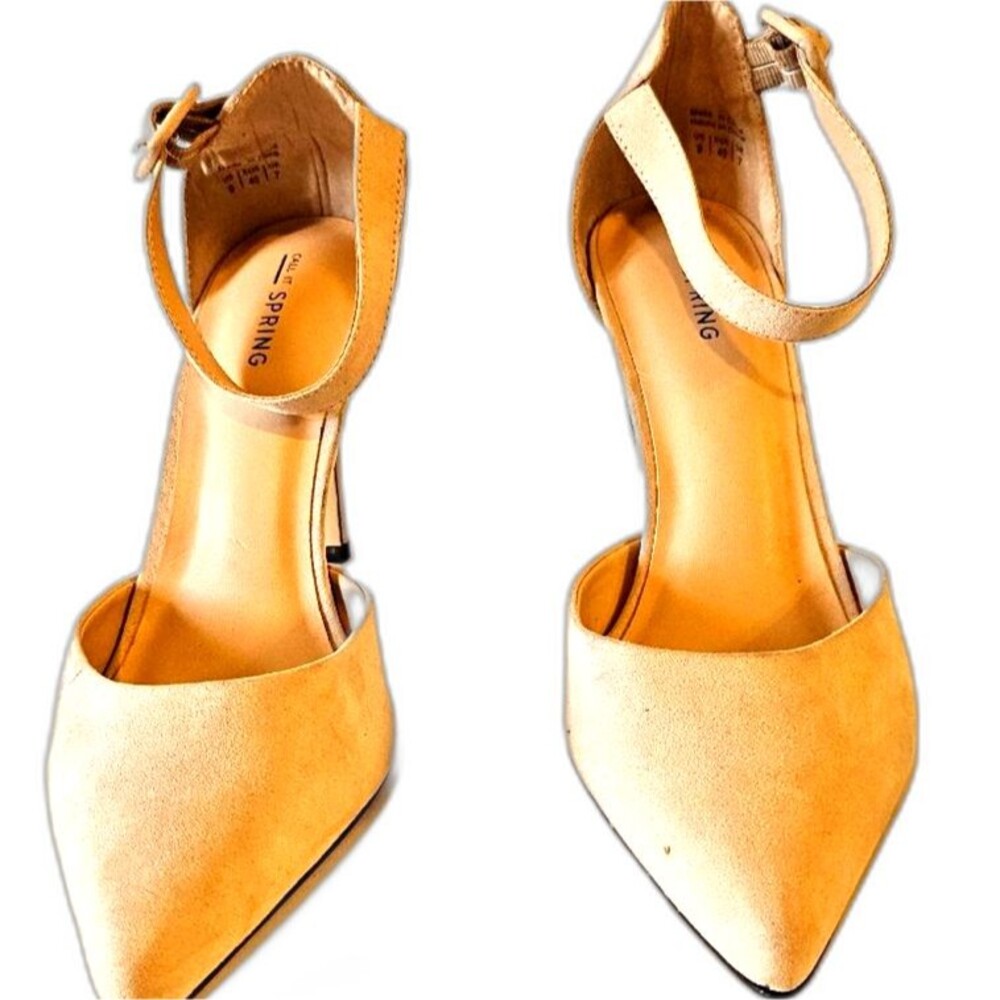 Call It Spring Tan Nude Heeled Sandals Dress Shoes 9 - Picture 2 of 11